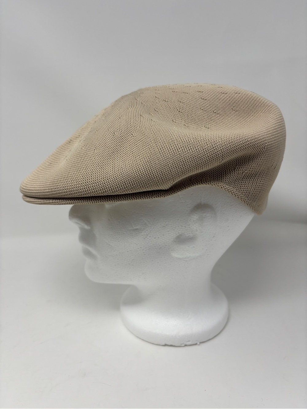 Kangol Tropic 504 Flat Cap Hat Beige Size XL 0287BC